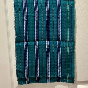 Teal Striped Scarf